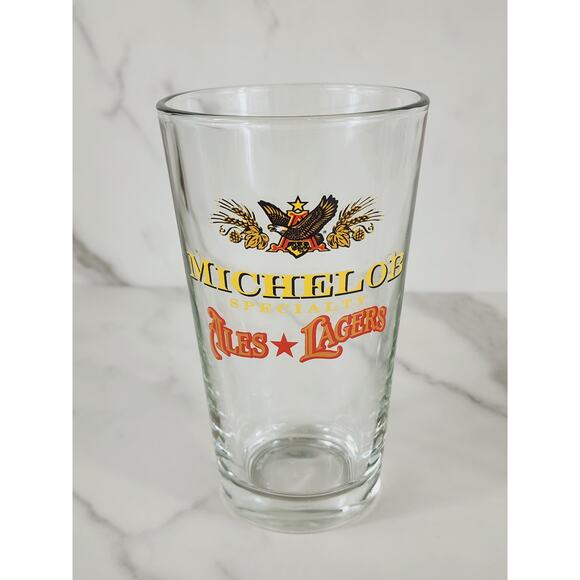 Michelob Beer Pint Clear Glass 16oz Specialty Ales Lagers Drinkware 5 1/2" x2 - Picture 2 of 12
